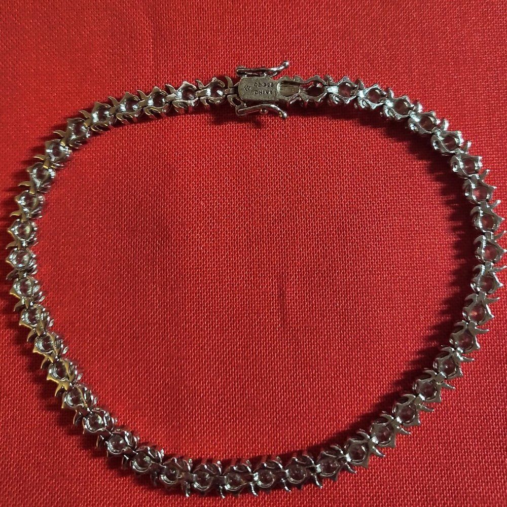 Sterling Silver CZ Tennis Bracelet - Picture 6 of 8